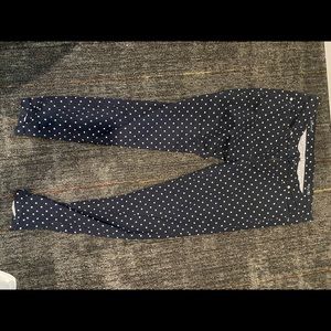 Polka dot skinny jeans